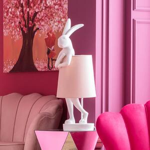 KARE Stolná lampa Animal Rabbit biela/ružová