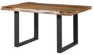 Jedálenský stôl mango 160x90x77 prírodný lakovaný / U-nohy antracit matný METALL 5