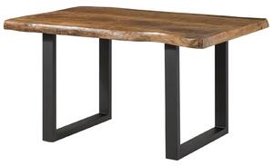 Jedálenský stôl mango 160x90x77 prírodný lakovaný / U-nohy antracit matný METALL 5