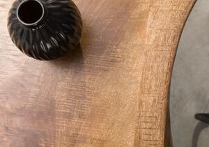 Stôl z mangového dreva 140x90x77 prírodný lak / X-nohy antracit matný METALL 5