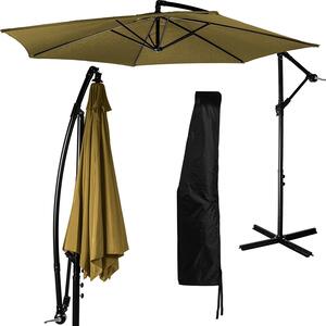 Slnečník Stilista® s výškou 350 cm, hnedý, s poťahom