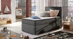 Čalúnená jednolôžková posteľ ROCCO | 90 x 200 cm | pravá Farba: Sawana 05 šedá