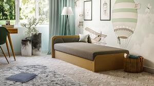 Jednolôžková posteľ PARYS hnedá | 80 x 190 cm Farba: Alova 66, Prevedenie: pravé