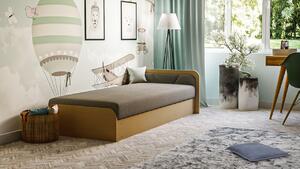 Jednolôžková posteľ PARYS hnedá | 80 x 190 cm Farba: Alova 67, Prevedenie: pravé