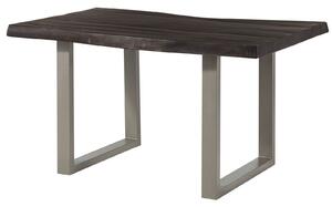 Stôl mango 140x90x77 sivý lakovaný / U-nohy strieborné matné METALL 5
