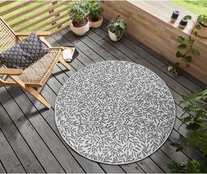 Čierno-biely okrúhly koberec ø 160 cm Twig – Hanse Home