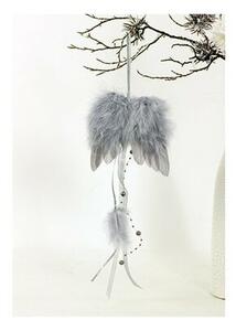 Anjelské krídla z peria 12 x 35 cm, sivá