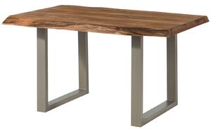 Stôl Palisander 140x90x77 prírodný morený / U-nohy strieborné matné METALL 5