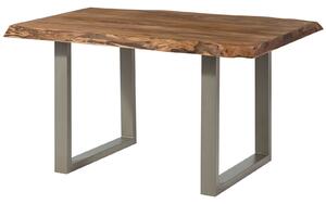 Stôl Palisander 160x90x77 prírodný morený / U-nohy strieborné matné METALL 5