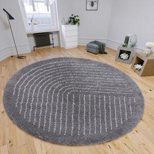 Tmavosivý okrúhly koberec ø 160 cm Dion – Hanse Home