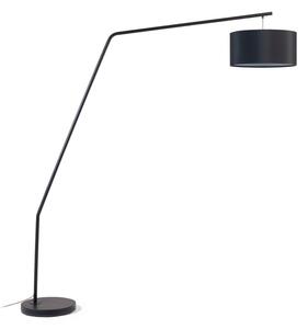Čierna stojacia lampa s textilným tienidlom (výška 221,5 cm) Ciana – Kave Home