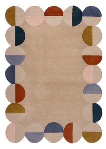 Béžový ručne tkaný vlnený koberec 160x230 cm Mia Scallop Frame – Flair Rugs