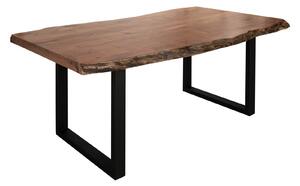 Stôl akácia 180x90x77 prírodný lak / U-nohy antracit matný METALL 5