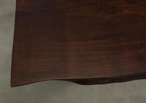 Jedálenský stôl akácia 180x90x77 hnedý lakovaný / X-nohy antracit lesklý METALL 5