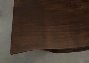 Jedálenský stôl akácia 180x90x77 hnedý lakovaný / X-nohy antracit matný METALL 5