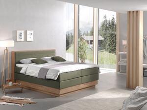 Moneta boxspring posteľ s dubovým rámom a úložným priestorom OLIVA