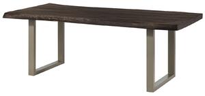 Stôl mango 180x90x77 sivý lakovaný / U-nohy strieborné matné METALL 5