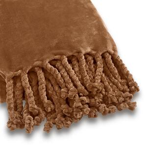 Fleecová deka FLORIJN, Tobacco Brown, 150x200 cm