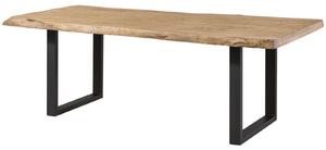 Stôl mango 180x90x77 béžový lakovaný / U-nohy antracit matný METALL 5