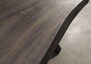 Stôl mango 180x90x77 sivý lakovaný / X-nohy antracit matný METALL 5