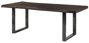 Jedálenský stôl mango 180x90x77 sivý lakovaný / U-nohy antracit lesklý METALL 5