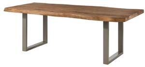Stôl Palisander 180x90x77 prírodný morený / U-nohy strieborné matné METALL 5