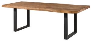 Jedálenský stôl Palisander 180x90x77 prírodný morený / U-nohy antracit matný METALL 5