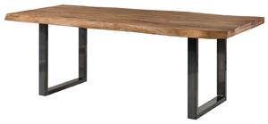 Jedálenský stôl Palisander 220x100x77 prírodný morený / U-nohy antracit lesklý METALL 5