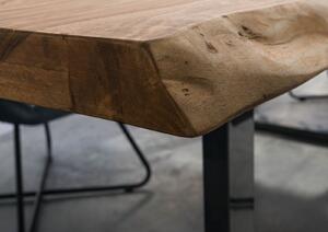 Jedálenský stôl Palisander 220x100x77 prírodný morený / U-nohy antracit lesklý METALL 5