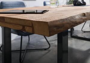 Stôl Palisander 180x90x77 prírodný pieskovaný / U-nohy antracit lesklý METALL 5