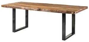 Stôl Palisander 180x90x77 prírodný pieskovaný / U-nohy antracit lesklý METALL 5