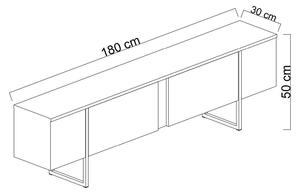 TV stolík/skrinka Luxi (biela). Vlastná spoľahlivá doprava až k Vám domov. 1067176