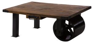 IRON Konferenčný stolík mango 110x80x43 hnedý lakovaný