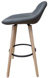 Jednoduchá a štýlová barová stolička v sivej ekokoži - posledný kus (a-460 sivá)