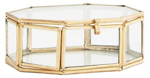 Sklenený box Clear Octagonal Brass