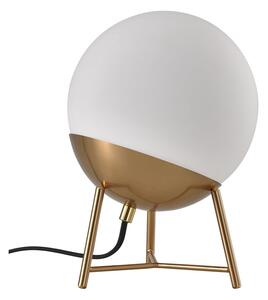 Biela LED stmievateľná stolová lampa so skleneným tienidlom (výška 32 cm) Chelsea – House Nordic