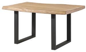 Stôl mango 140x90x77 béžový lakovaný / U-nohy antracit matný METALL 5