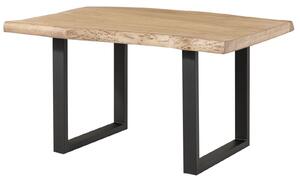 Stôl mango 140x90x77 béžový lakovaný / U-nohy antracit matný METALL 5