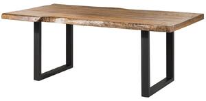 Jedálenský stôl mango 180x90x77 prírodný lakovaný / U-nohy antracit matný METALL 5