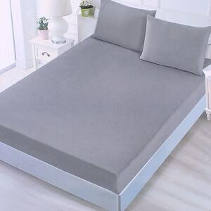 Bavlnené prestieradlo na postel 180x200+25cm šedé (Prestieradlo na matrac 180x200cm s výškou 25cm)