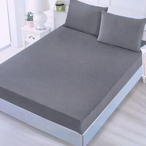 Bavlnené prestieradlo na postel 180x200+25cm tmavošedé (Prestieradlo na matrac 180x200cm s výškou 25cm)