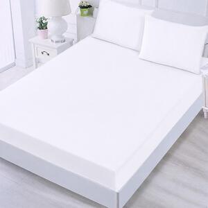 Bavlnené prestieradlo na postel 180x200+25cm biele (Prestieradlo na matrac 180x200cm s výškou 25cm)