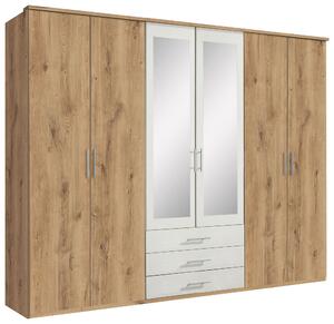 SKRIŇA S OTOČNÝMI DVERAMI, biela, farba duba, 270/210/58 cm MID.YOU - Skrine, Online Only