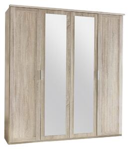 SKRIŇA SO ZRKADLOM, farba duba, 180/210/58 cm MID.YOU - Skrine, Online Only