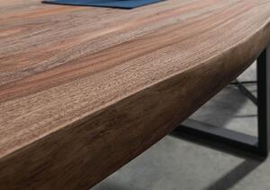 Jedálenský stôl Palisander 180x90x77 sivý morený / U-nohy antracit matný METALL 5
