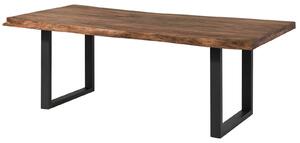 Jedálenský stôl Palisander 200x100x77 sivý morený / U-nohy antracit matný METALL 5