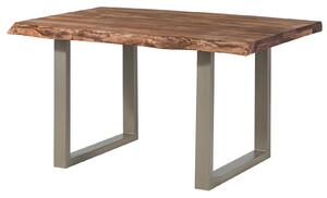 Stôl Palisander 140x90x77 sivý morený / U-nohy strieborné matné METALL 5