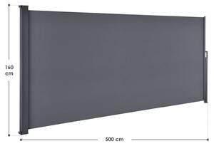 Bočná markíza Dubaj 500 x 160cm - sivá