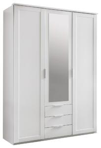BIELA SKRIŇA SO ZRKADLOM, biela, 135/211/59 cm MID.YOU - Skrine, Online Only