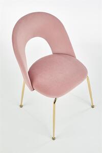 Halmar K385 jedálenská stolička svetlo ružová / zlatá